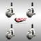 Service Caster 3 Inch 316SS Thermoplastic Rubber Swivel 7/8 Inch Stem Caster Set Brake SCC SCC-SS316EX20S314-TPRB-TLB-78-4 - alternate 4